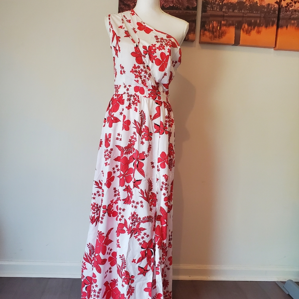 Red beach dress